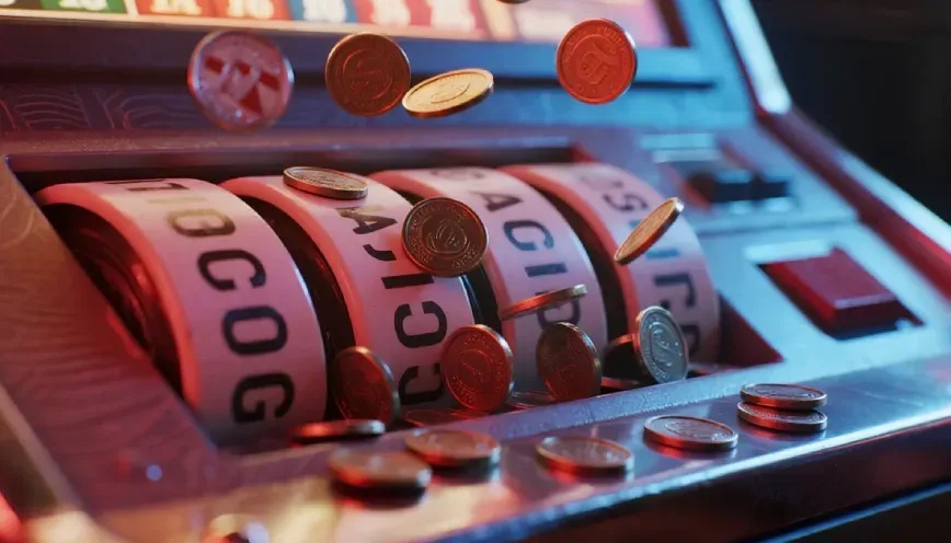 instant casino Máquina tragamonedas con monedas cayendo